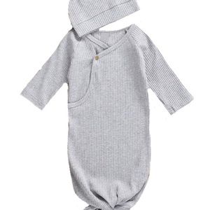 Ribbed Sleep Sack & Hat Set